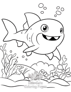 Free printable Shark coloring page for kids