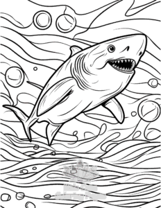 Printable Shark coloring sheet for preschoolers