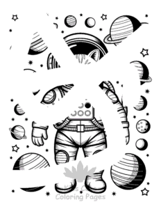 Free Space coloring pages to print at home