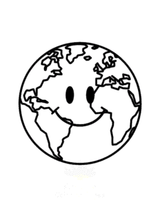 Printable Space coloring sheet for preschoolers