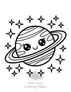 Easy Space coloring sheet for young children