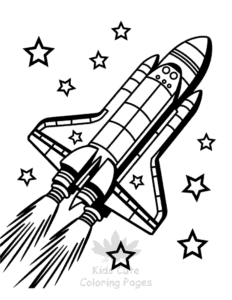 Free Space coloring pages to print at home