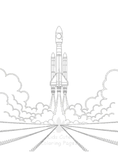 Simple Space coloring page for toddlers