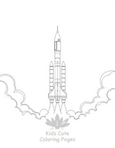 Printable Space coloring sheet for preschoolers