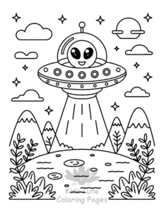 Space coloring page for classroom activities