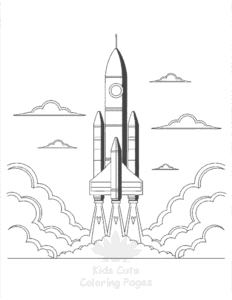 Easy Space coloring sheet for young children