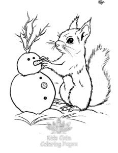 Free printable Squirrel coloring page for kids