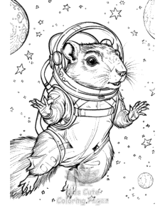 Printable Squirrel coloring sheet for preschoolers