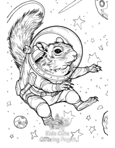 Free Squirrel coloring pages to print at home