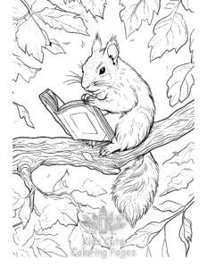 Free Squirrel coloring pages to print at home