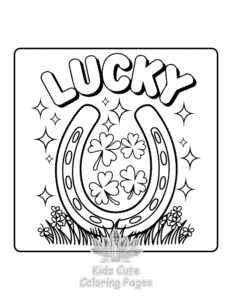 Free printable St Patricks coloring page for kids