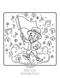 St Patricks coloring page for girls, free to print