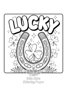 Printable St Patricks coloring sheet for preschoolers