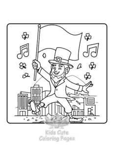 St Patricks coloring page for boys, printable at home