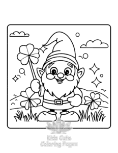 Simple St Patricks coloring page for toddlers