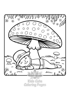 Printable St Patricks coloring sheet for preschoolers