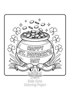 St Patricks coloring page for classroom activities