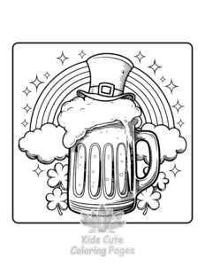 Easy St Patricks coloring sheet for young children