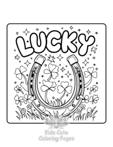 Free printable St Patricks coloring page for kids