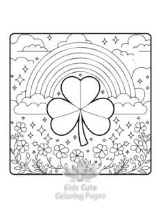 St Patricks coloring page for boys, printable at home