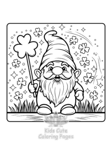 Simple St Patricks coloring page for toddlers