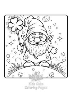 Free printable St Patricks coloring page for kids