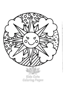 Dibujo simple de alivio del estrés para colorear para niños pequeños