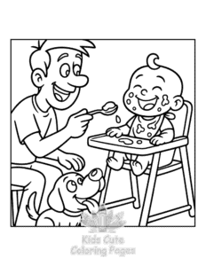 Free printable Super DAD coloring page for kids