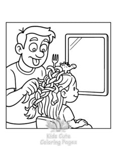 Super DAD coloring page for girls, free to print