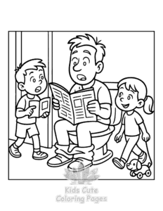 Super DAD coloring page for classroom activities
