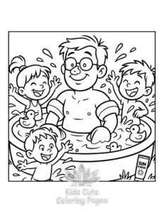 Super DAD coloring page for boys, printable at home