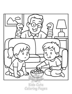 Super DAD coloring page for classroom activities
