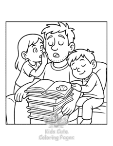 Free printable Super DAD coloring page for kids