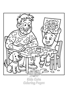 Super DAD coloring page for girls, free to print
