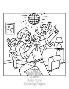 Super DAD coloring page for classroom activities