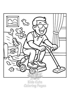 Easy Super DAD coloring sheet for young children