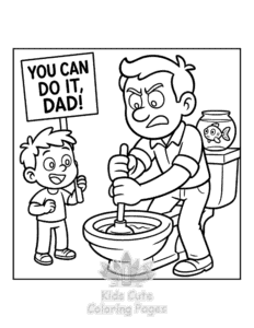 Super DAD coloring page for classroom activities