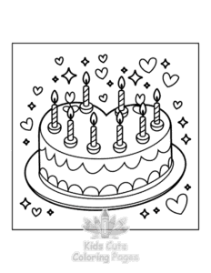 Free printable Sweet Hearts coloring page for kids
