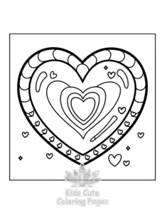 Simple Sweet Hearts coloring page for toddlers