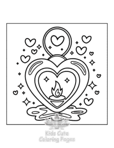 Sweet Hearts coloring page for classroom activities