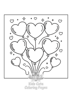 Easy Sweet Hearts coloring sheet for young children