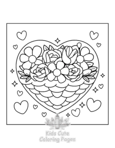 Free printable Sweet Hearts coloring page for kids