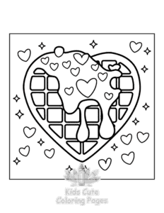 Simple Sweet Hearts coloring page for toddlers