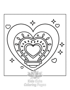 Free Sweet Hearts coloring pages to print at home