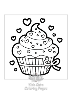 Printable Sweet Hearts coloring sheet for preschoolers
