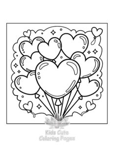 Sweet Hearts coloring page for classroom activities