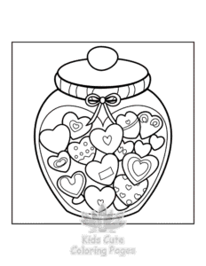 Simple Sweet Hearts coloring page for toddlers