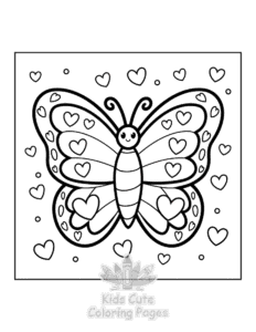 Sweet Hearts coloring page for classroom activities