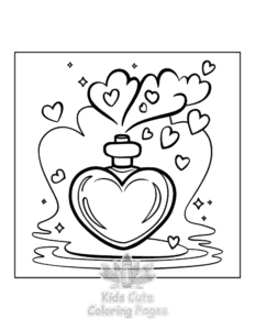 Easy Sweet Hearts coloring sheet for young children
