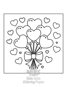 Free printable Sweet Hearts coloring page for kids